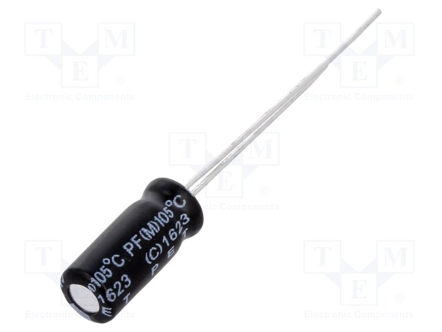 Capacitor: electrolytic; THT; 15uF; 63VDC; Ø5x11mm; Pitch: 2mm; ±20%