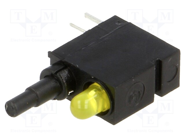 Switch: push-button; Pos: 2; SPDT; 0.5A/60VAC; 0.5A/60VDC; yellow