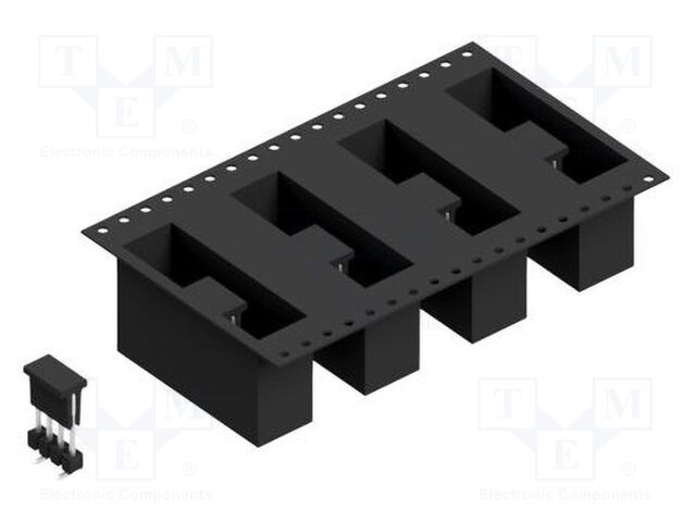 Connector: pin strips; pin header; male; PIN: 4; 2.54mm; SMT; 1x4