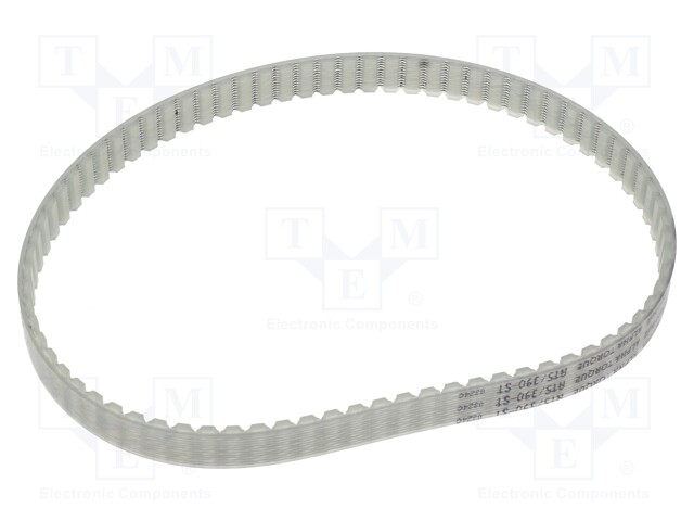 Timing belt; AT5; W: 10mm; H: 2.7mm; Lw: 390mm; Tooth height: 1.2mm