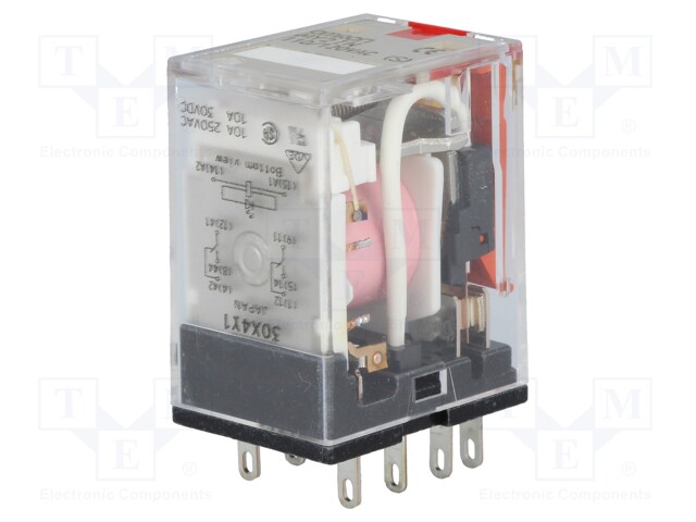 Relay: electromagnetic; DPDT; Ucoil: 115VAC; 10A/220VAC; 10A/24VDC