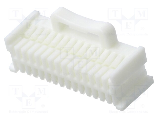 Plug; wire-board; female; DF50; 1mm; PIN: 30; w/o contacts; straight