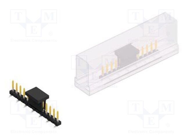 Connector: pin strips; pin header; male; PIN: 13; 2mm; SMT; 1x13