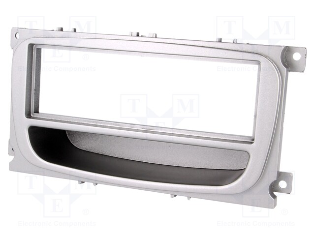 Radio mounting frame; Ford; 1 DIN; silver