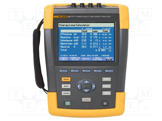 3-phase power quality analyser; LCD,graphical; Plug: EU,UK