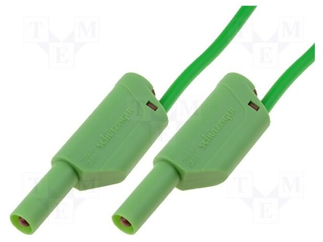 Test lead; PVC; 0.5m; green; 32A; Cond.cross sec: 2.5mm2
