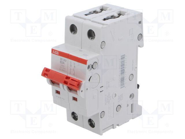 Switch-disconnector; Poles: 2; DIN; 63A; 400VAC; SD200; IP20