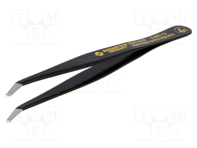 Tweezers; nozzle blades bent at an angle of 35 °,non-magnetic