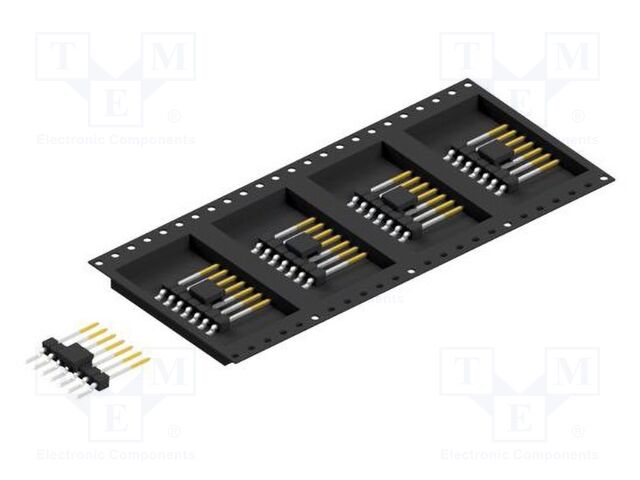 Connector: pin strips; pin header; male; PIN: 7; 2.54mm; SMT; 1x7