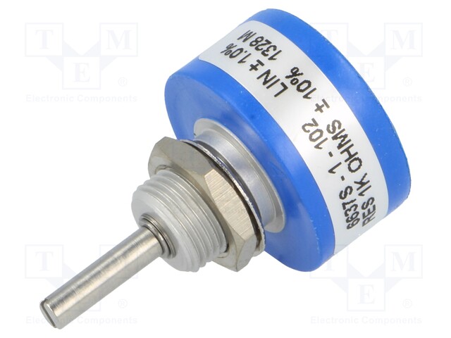Potentiometer: shaft; single turn; 1kΩ; ±10%; 1W; linear; 3.17mm
