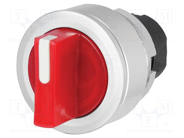 Switch: rotary; 30mm; Stabl.pos: 2; red; IP65; witout symbol; 46