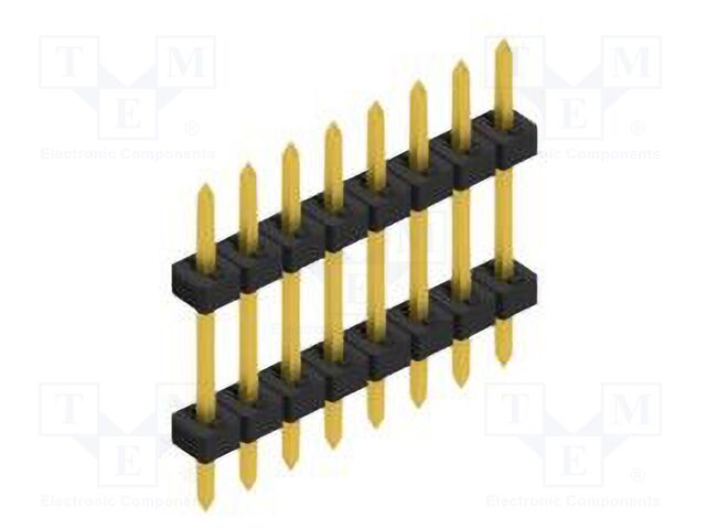 Connector: pin strips; pin header; male; PIN: 8; 2mm; THT; 1x8; 100V