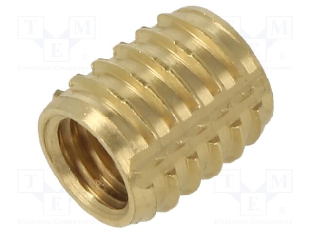 Threaded insert; brass; M8; BN: 37915; L: 12.4mm; TRISERT®