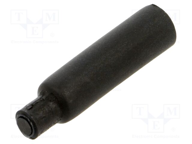 Heat shrink cap; glued; 6.4mm; L: 30mm; black; 120°C