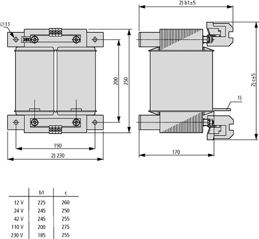 Transformer: mains; 4000VA; 400VAC; 230V; Leads: terminal block