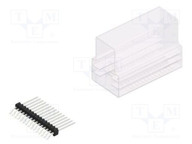 Connector: pin strips; pin header; male; PIN: 15; 1.27mm; SMT; 1x15