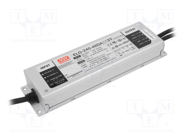 Power supply: switched-mode; Communication: DALI; LED; 240W; 48VDC
