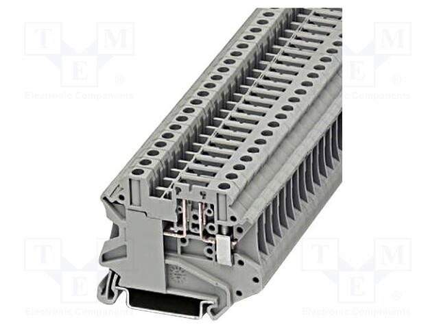 Splice terminal: rail; 0.14÷6mm2; ways: 1; terminals: 2; grey; TS35