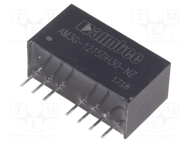 Converter: DC/DC; 3W; Uin: 9÷18V; Uout: 15VDC; Uout2: -15VDC; SIP8