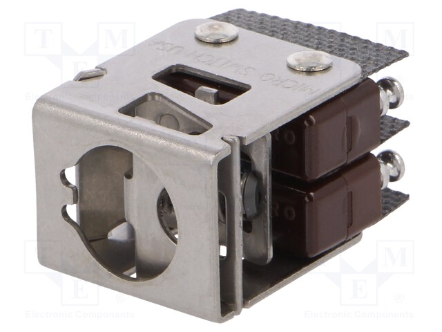 Switch: push-button; Pos: 2; DPDT; 5A/250VAC; Leads: for soldering