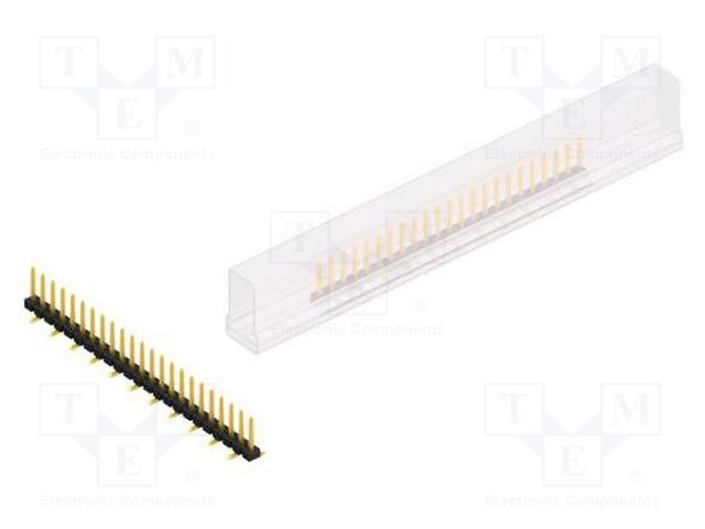Connector: pin strips; pin header; male; PIN: 23; 2.54mm; SMT; 1x23