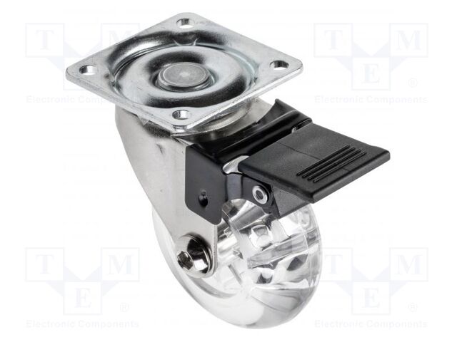 Furniture wheel; Ø: 50mm; with locking