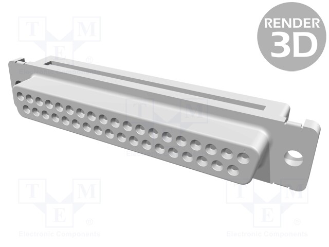 D-Sub; PIN: 37; plug; female; IDC; UNC4-40; Locking: screws; 1.25A