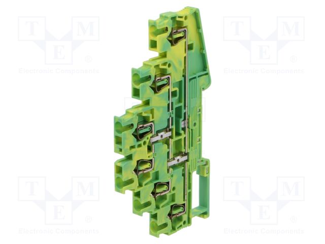 Splice terminal: rail; 0.08÷2.5mm2; yellow-green; spring clamp
