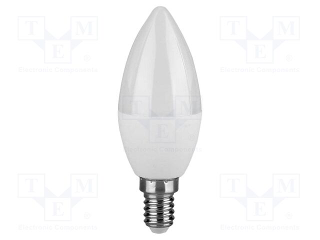 LED lamp; white warm; E14; 220÷240VAC; 470lm; P: 4.5W; 200°; 2700K