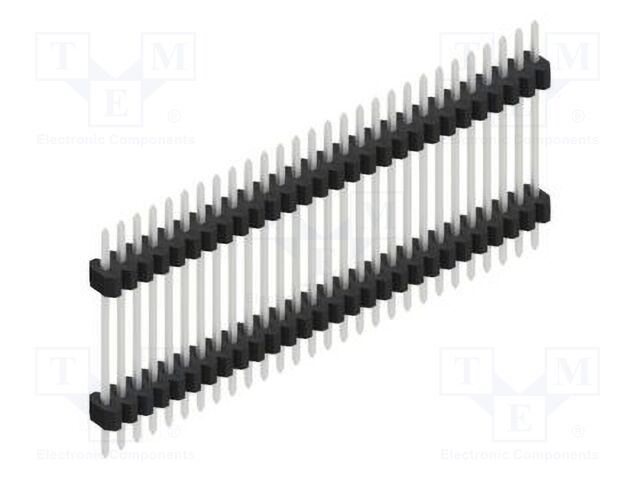 Connector: pin strips; pin header; male; PIN: 28; 1.27mm; THT; 1x28