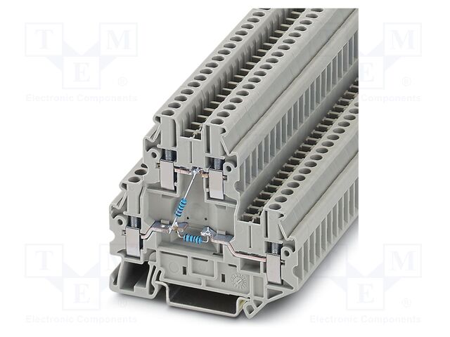 Splice terminal: rail; PA; L: 64.4mm; ways: 2; terminals: 4; W: 5.2mm