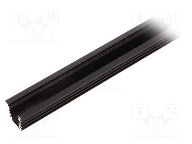 Profiles for LED modules; recessed; black; L: 1m; aluminium