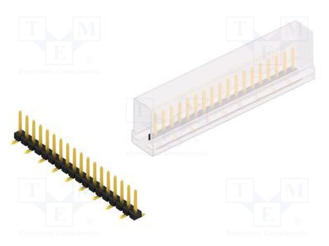 Connector: pin strips; pin header; male; PIN: 18; 2.54mm; SMT; 1x18