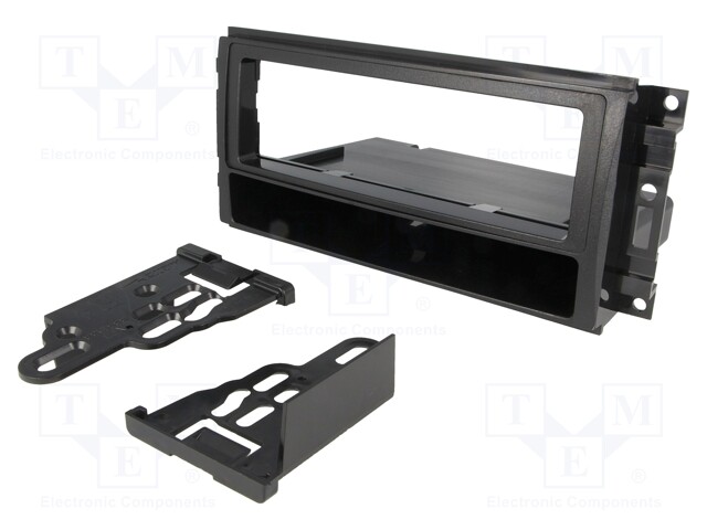 Radio mounting frame; Chrysler,Dodge,Jeep; 1 DIN; black