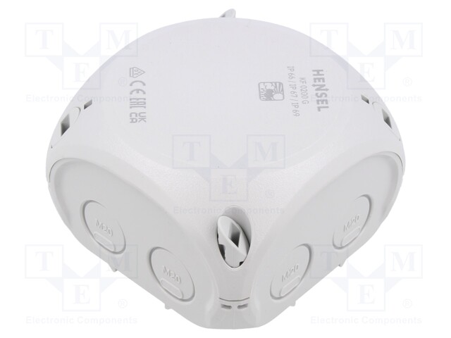 Enclosure: junction box; X: 93mm; Y: 93mm; Z: 62mm; IP66,IP67; grey