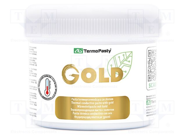 Heat transfer paste; copper; silicone + gold; 100g; AG Gold