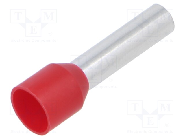 Tip: bootlace ferrule; insulated; copper; 10mm2; 18mm; tinned