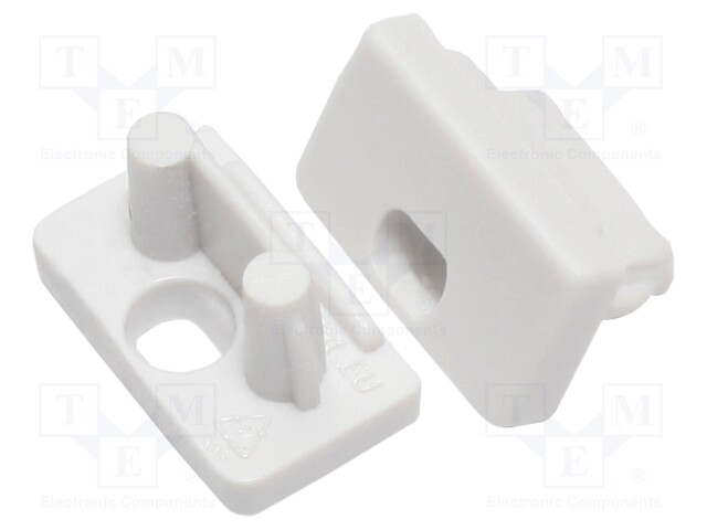 Cap for LED profiles; white; ABS; Application: SLIM8
