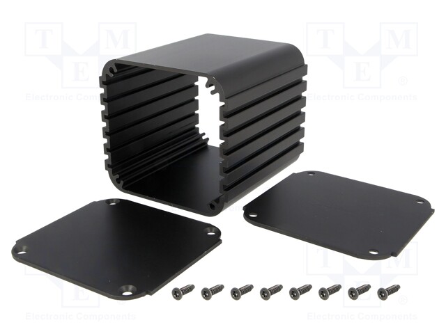 Enclosure: with panel; UTG; X: 71mm; Y: 75mm; Z: 66mm; aluminium