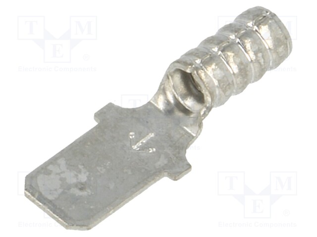 Terminal: flat; 4.8mm; 0.5mm; male; crimped; for cable; straight