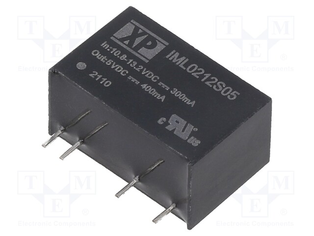 Converter: DC/DC; 2W; Uin: 10.8÷13.2V; 5VDC; SIP7; 19.5x9.8x12.5mm