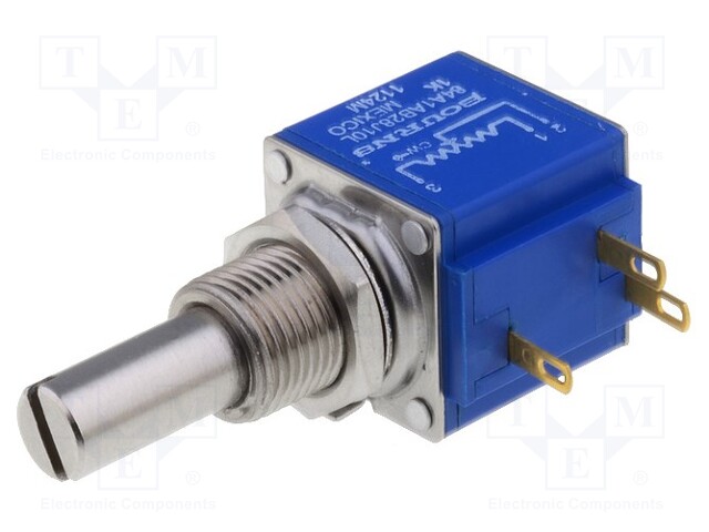 Potentiometer: shaft; multiturn; 1kΩ; 1W; ±5%; 6.35mm; linear