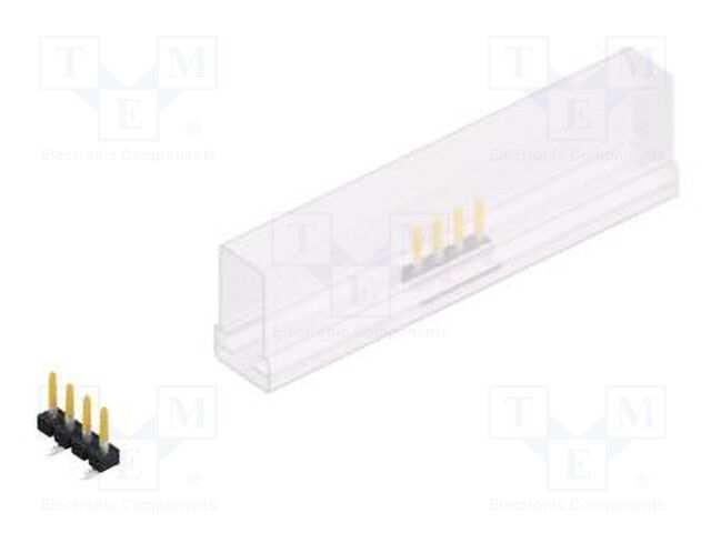 Connector: pin strips; pin header; male; PIN: 4; 2.54mm; SMT; 1x4