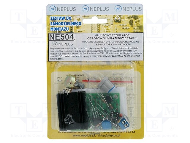 Circuit; rotations regulator; 17VDC; 12V; DC motors