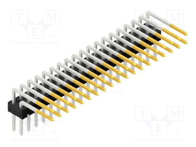 Connector: pin strips; pin header; male; PIN: 38; 2.54mm; THT; 2x19