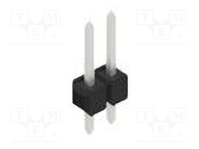 Connector: pin strips; pin header; male; PIN: 2; 2.54mm; THT; 1x2
