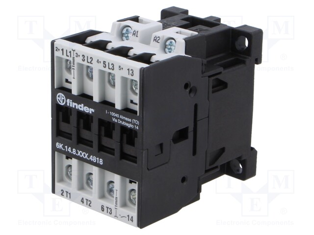 Contactor: 4-pole; for DIN rail mounting; 6K; IP20