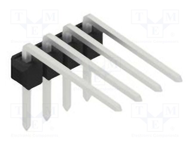 Connector: pin strips; pin header; male; PIN: 4; 2.54mm; THT; 1x4