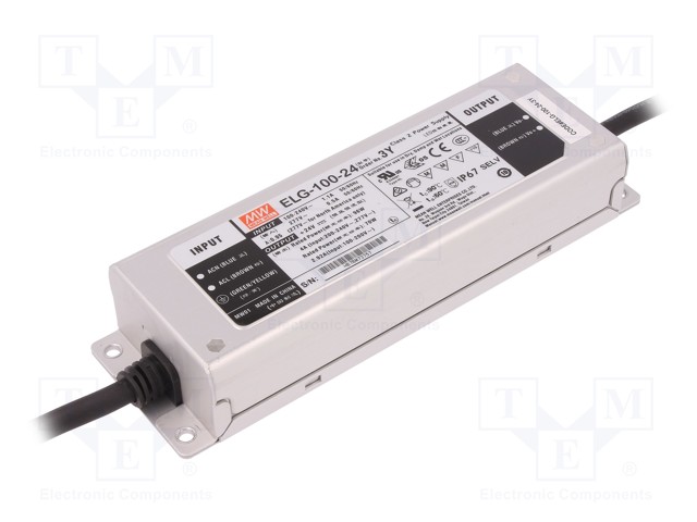 Power supply: switched-mode; LED; 96W; 24VDC; 4A; 100÷305VAC; IP67