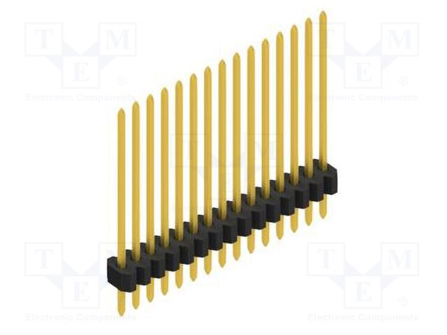 Connector: pin strips; pin header; male; PIN: 15; 1.27mm; THT; 1x15